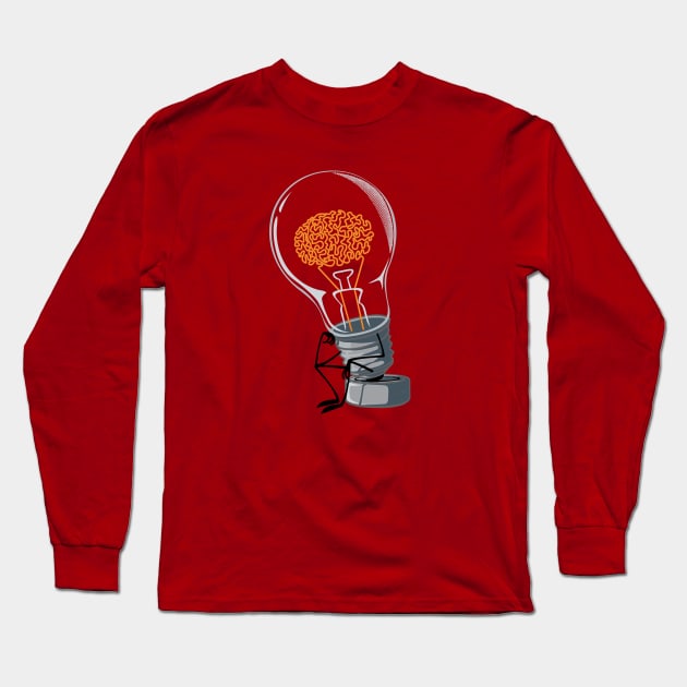 The Thinker Long Sleeve T-Shirt by zilone